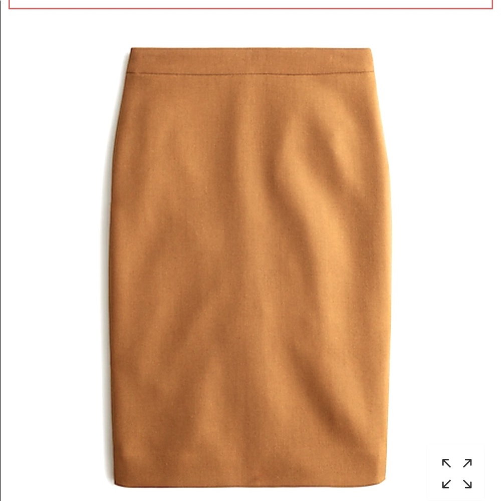 J.Crew Camel Wool Pencil Skirt